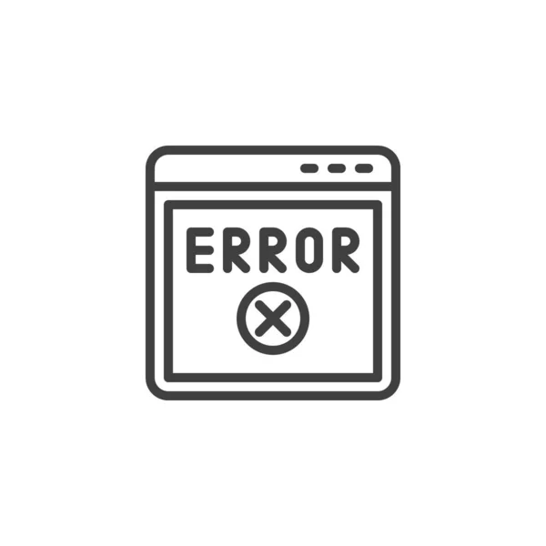 Error page line icon — Stock Vector