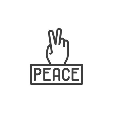 Barış İşareti El satırı simgesi