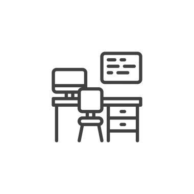 Office işyeri bilgisayar satırı simgesi