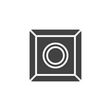 Dur düğmesi vektör simgesi