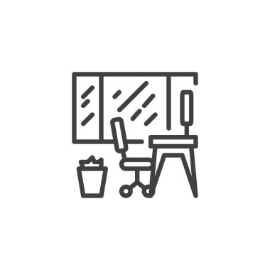 Pencere ve çöp kutusu satırı simgesi olan Office işyeri