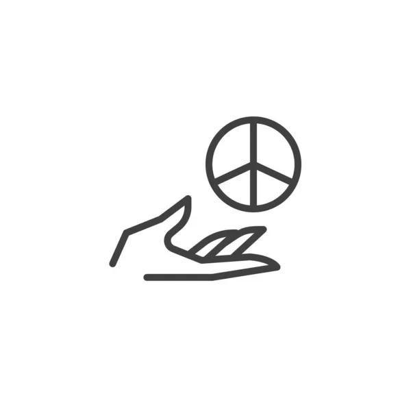 Barış günü çizgisi simgesi — Stok Vektör