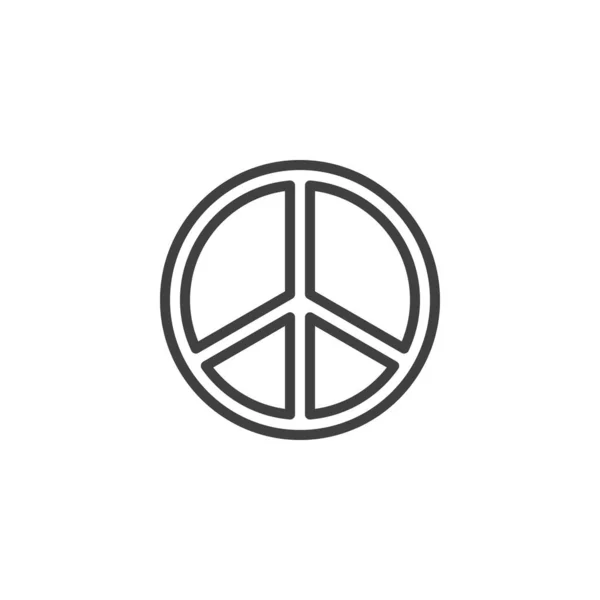 Vredesteken lijn pictogram — Stockvector
