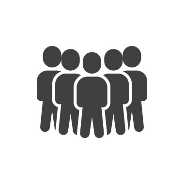 Beş kişi grup vektör simgesi
