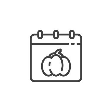 Cadılar Bayramı takvim sayfası satırı simgesi