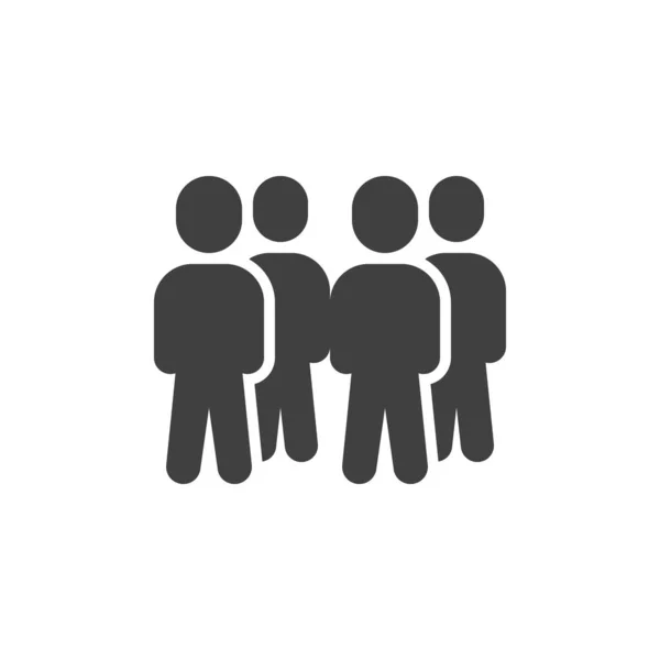 Gruppo di quattro persone icona vettoriale — Vettoriale Stock