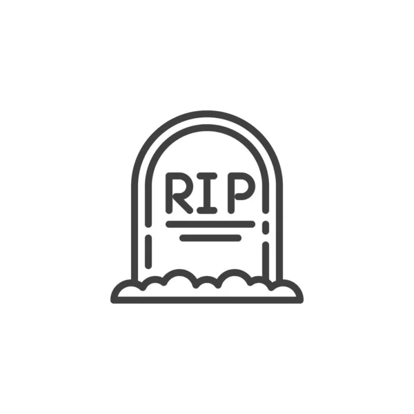 Pictogram voor RIP-Grave lijn — Stockvector