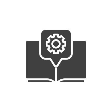 Dişli Kitap vektör simgesi
