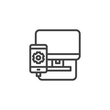 Cep telefonu onarım hattı simgesi