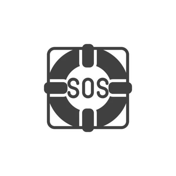 SOS Lifebuoy vector icon — Stock Vector