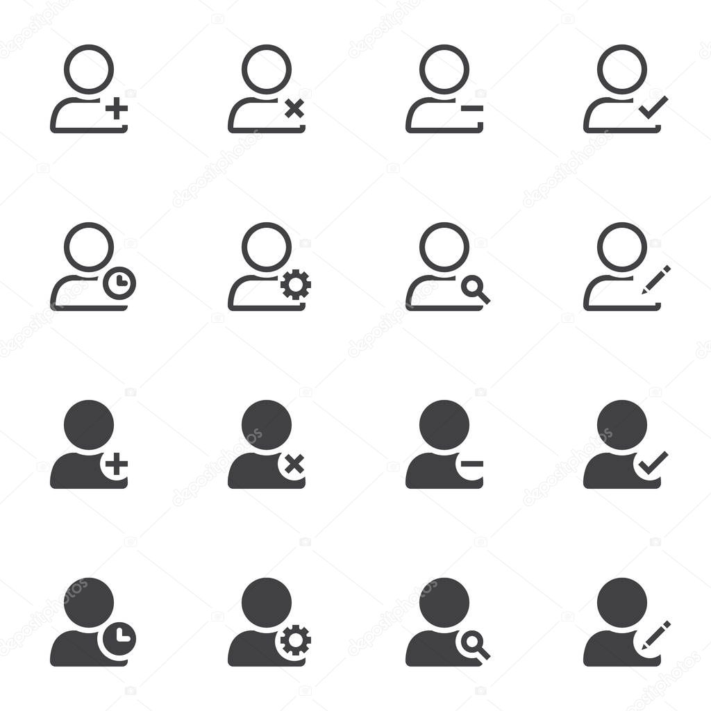 User universal icon set