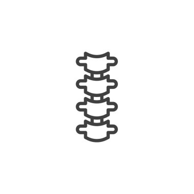 Omurga Sırt Kemiği çizgi simgesi