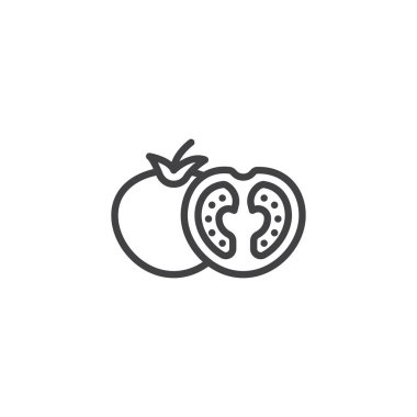 Domates dilim vektör simgesi