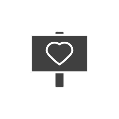 Kalp tabela vektör simgesi