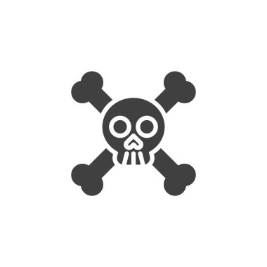 Kafatası ve kemiklerin vektör simgesi