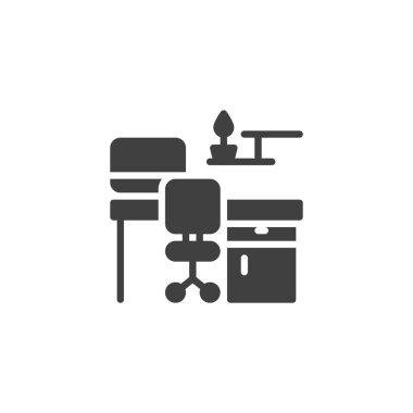 Bilgisayar vektör simgesi olan çalışma alanı