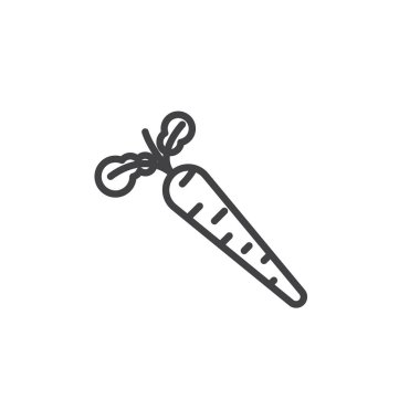 Havuç sebze çizgisi simgesi