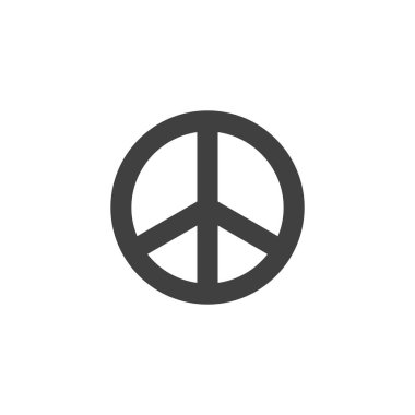 Barış işareti vektör simgesi.
