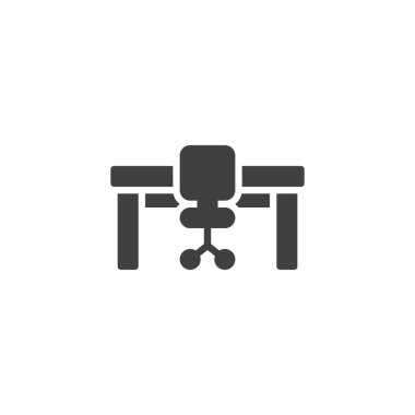 Ofis iş yeri vektör simgesi