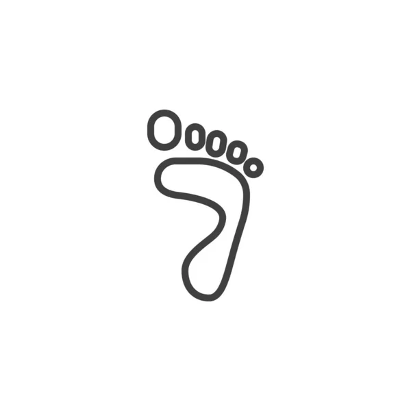 Human foot print line icon — Stock Vector
