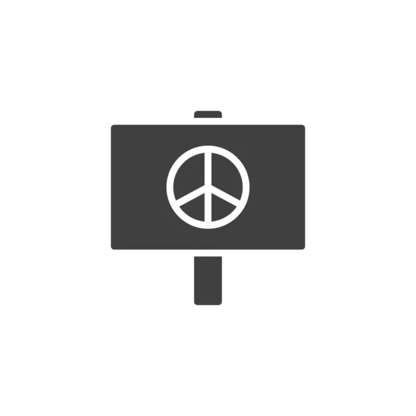 Ícone de vetor de tabuleta de paz — Vetor de Stock