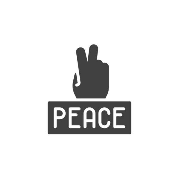 Peace Sign Icône vectorielle main — Image vectorielle