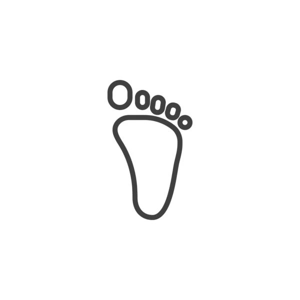 Icono de línea de impresión Flatfoot — Vector de stock