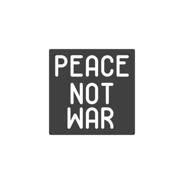 Vrede, niet oorlog vector icoon — Stockvector