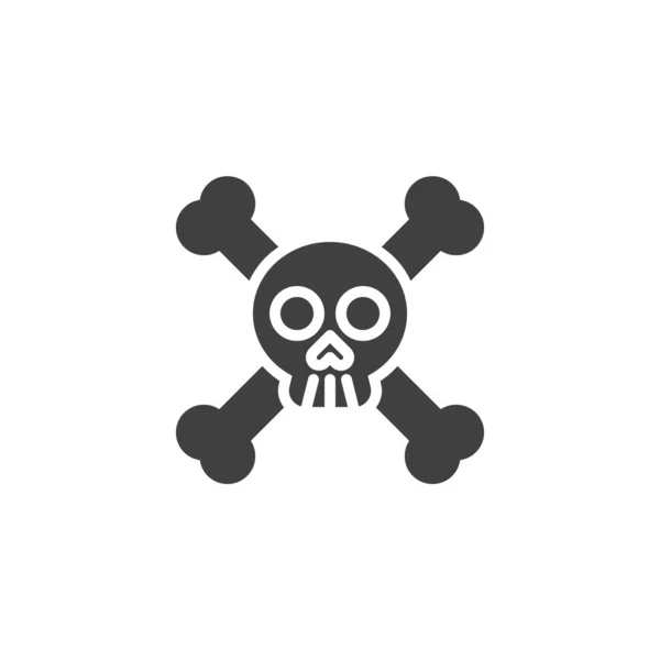 Skull and Crossbones vector icon — Stock Vector