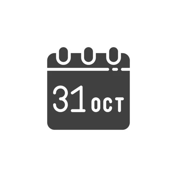 Ikona s datem Halloweenu (kalendář) — Stockový vektor