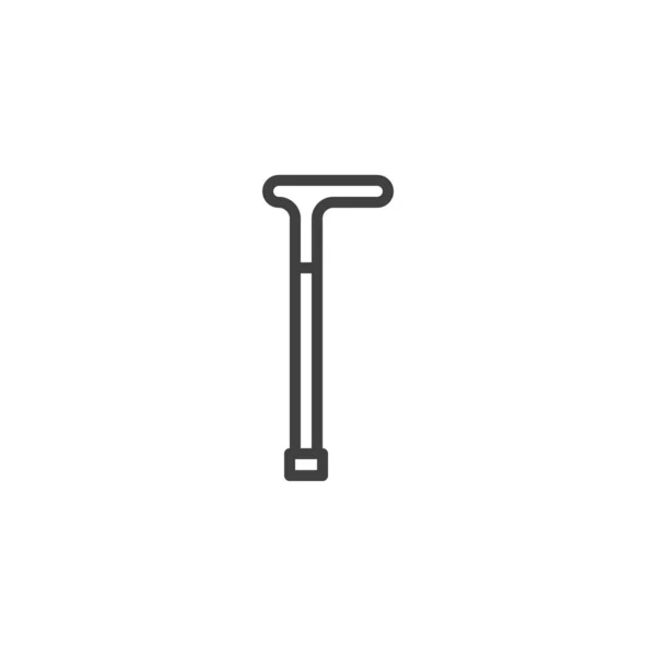 Walking stick line icon — Stock Vector