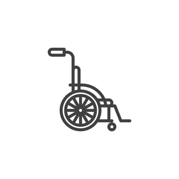 Silla de ruedas para discapacitados icono de línea — Archivo Imágenes Vectoriales