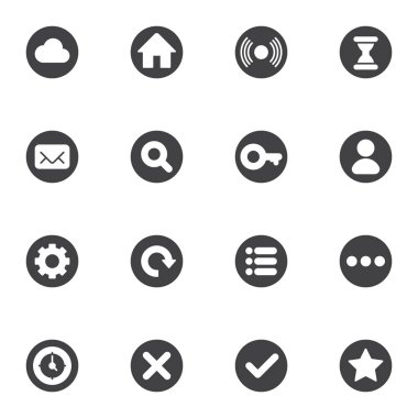 Web ui vektör simgeleri kümesi
