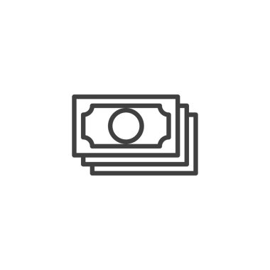 Kağıt para faturası satırı simgesi