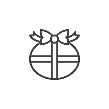 Daire hediye kutusu satırı simgesi