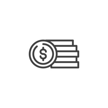 Paralar satırı simgesi yığını