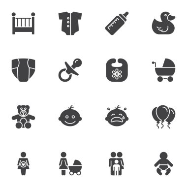 Bebek vector Icons set