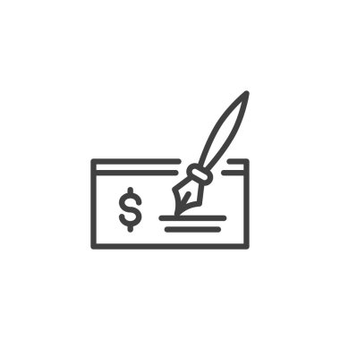 Çek, imza satırı simgesi