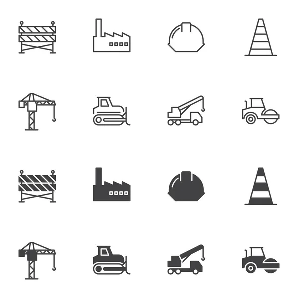 Building and construction icon set — Stock Vector