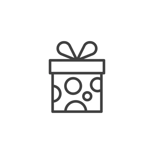 Surprise gift box line icon