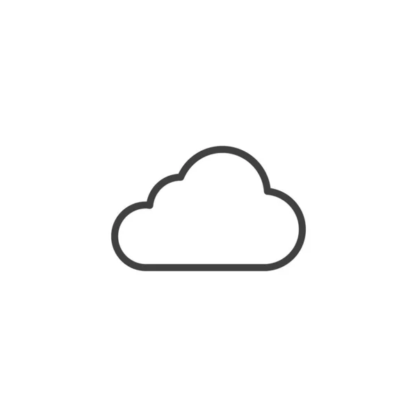 Icono de línea de computación en nube — Vector de stock