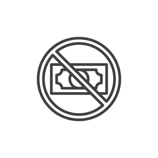 Stop Corruption icône de ligne de signe — Image vectorielle