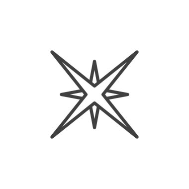 Yıldız parıltılı çizgi simgesi