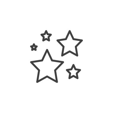 Yıldız şekilleri çizgi simgesi