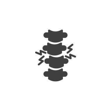 Belkemiği ağrı vektörü simgesi