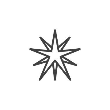 Parıltılı yıldız çizgisi simgesi