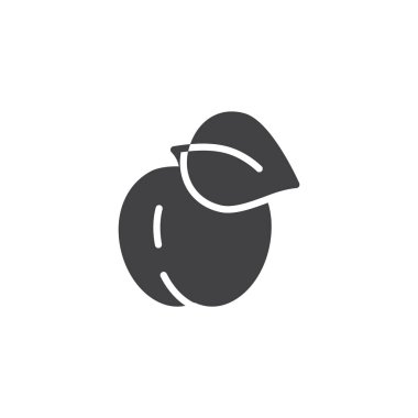 Yaprak vektör simgesi ile şeftali