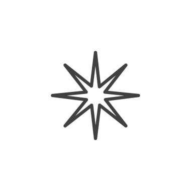 Yıldız parıltılı çizgi simgesi