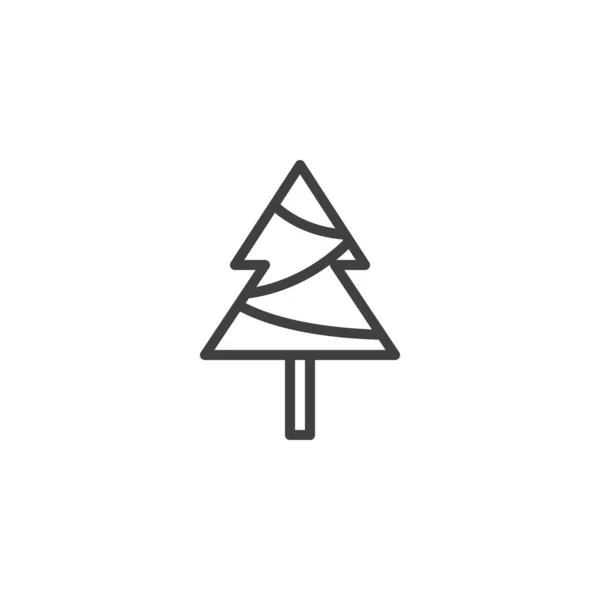 Karácsonyfa vonal ikon — Stock Vector
