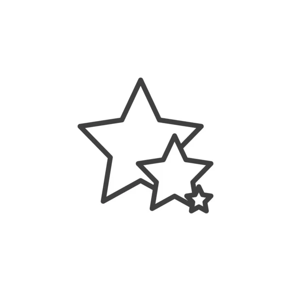 Icono de línea tres estrellas — Archivo Imágenes Vectoriales